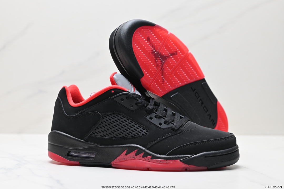 260 Air Jordan 5 Retro Low 公黑牛红 819171-001