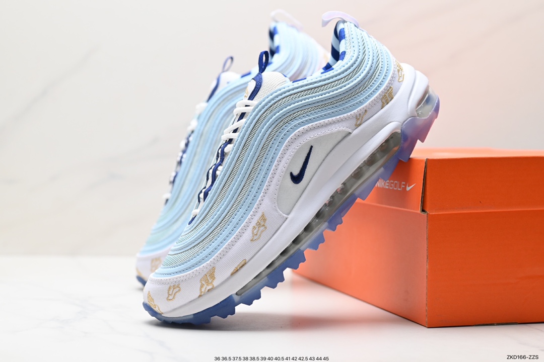 270 NK Air Max 97 美国公开赛 ’Wing it‘ 高尔夫细节 灯芯绒子弹全掌气垫复古运动鞋 CJ0563-400