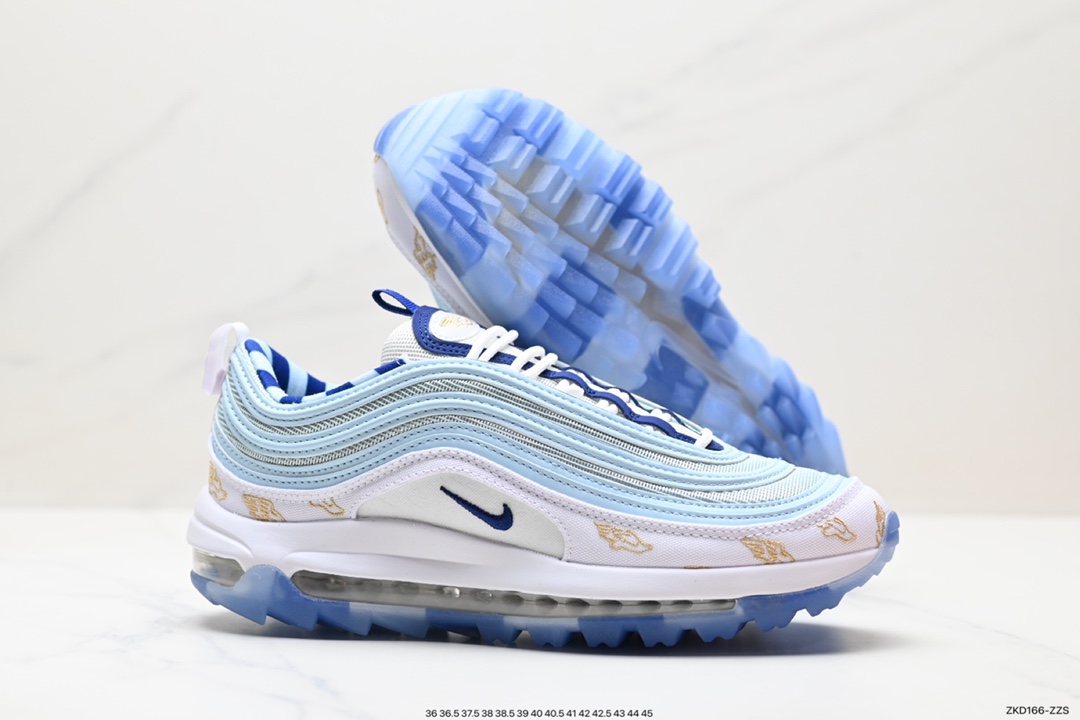 270 NK Air Max 97 美国公开赛 ’Wing it‘ 高尔夫细节 灯芯绒子弹全掌气垫复古运动鞋 CJ0563-400