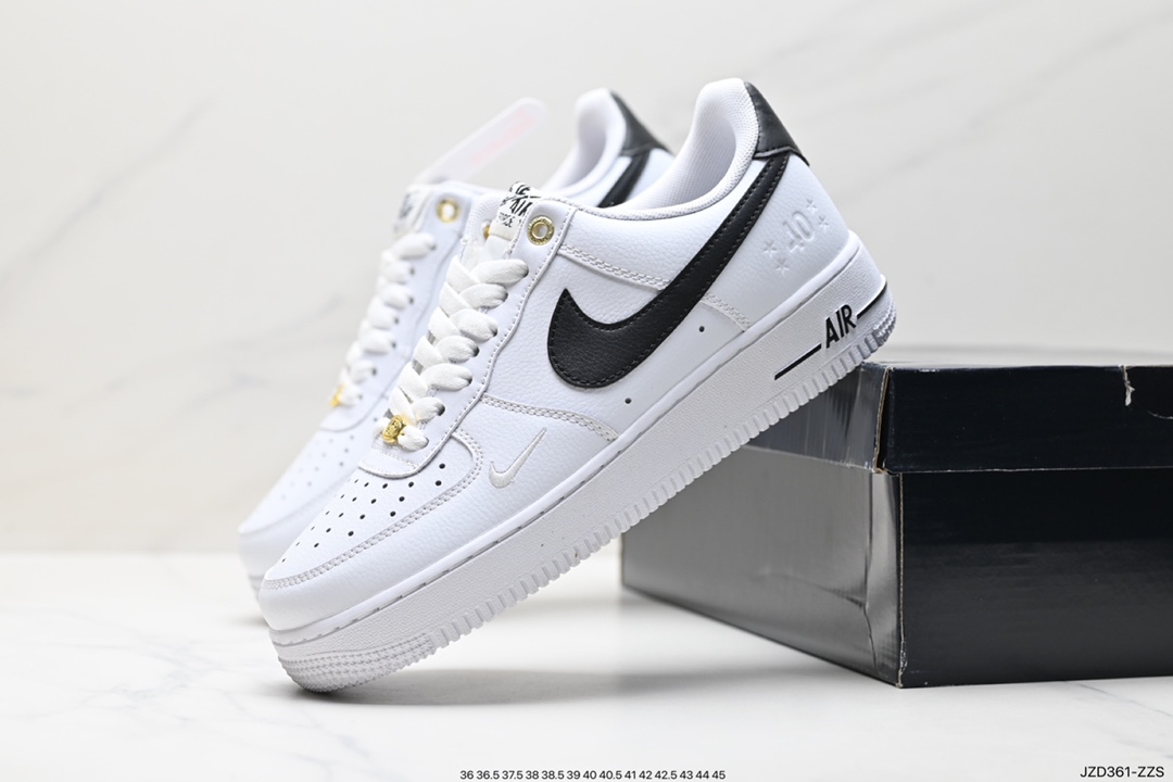 140 Nike Air Force 1 Low 40周年米白酒红 空军一号低帮运动休闲板鞋 DQ7582-100