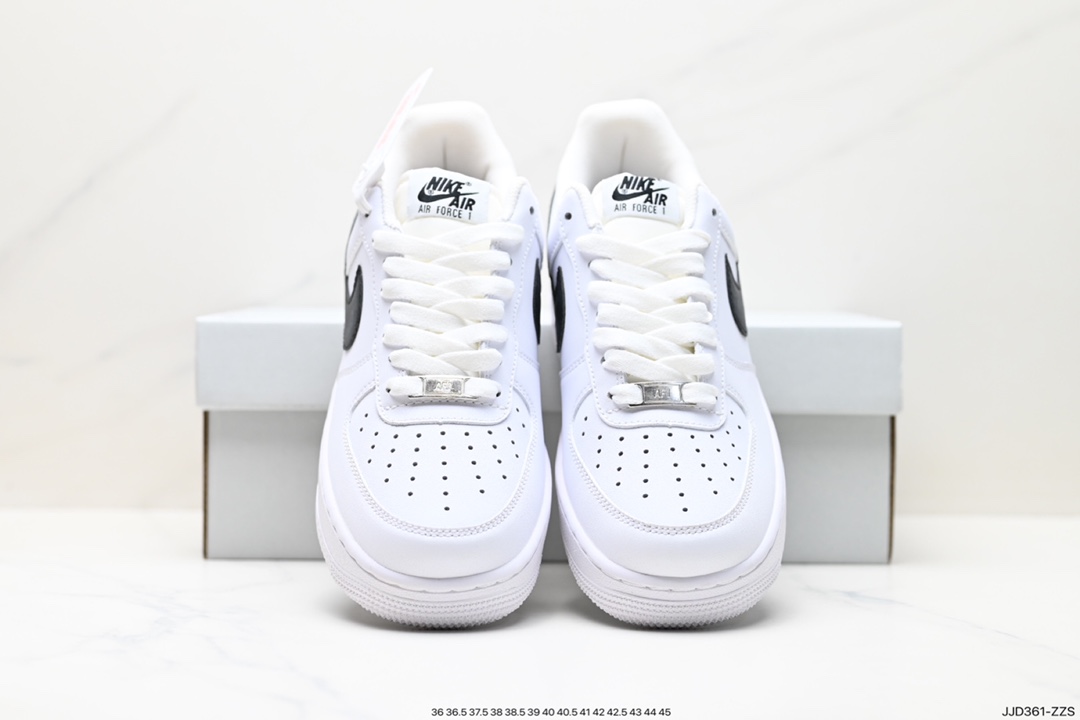 130 Nike Air Force 1 Low 白黑 空军一号低帮运动休闲板鞋 CJ0952-100