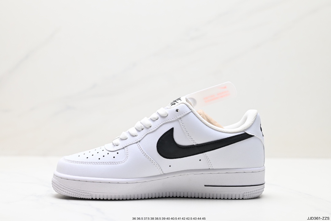 130 Nike Air Force 1 Low 白黑 空军一号低帮运动休闲板鞋 CJ0952-100