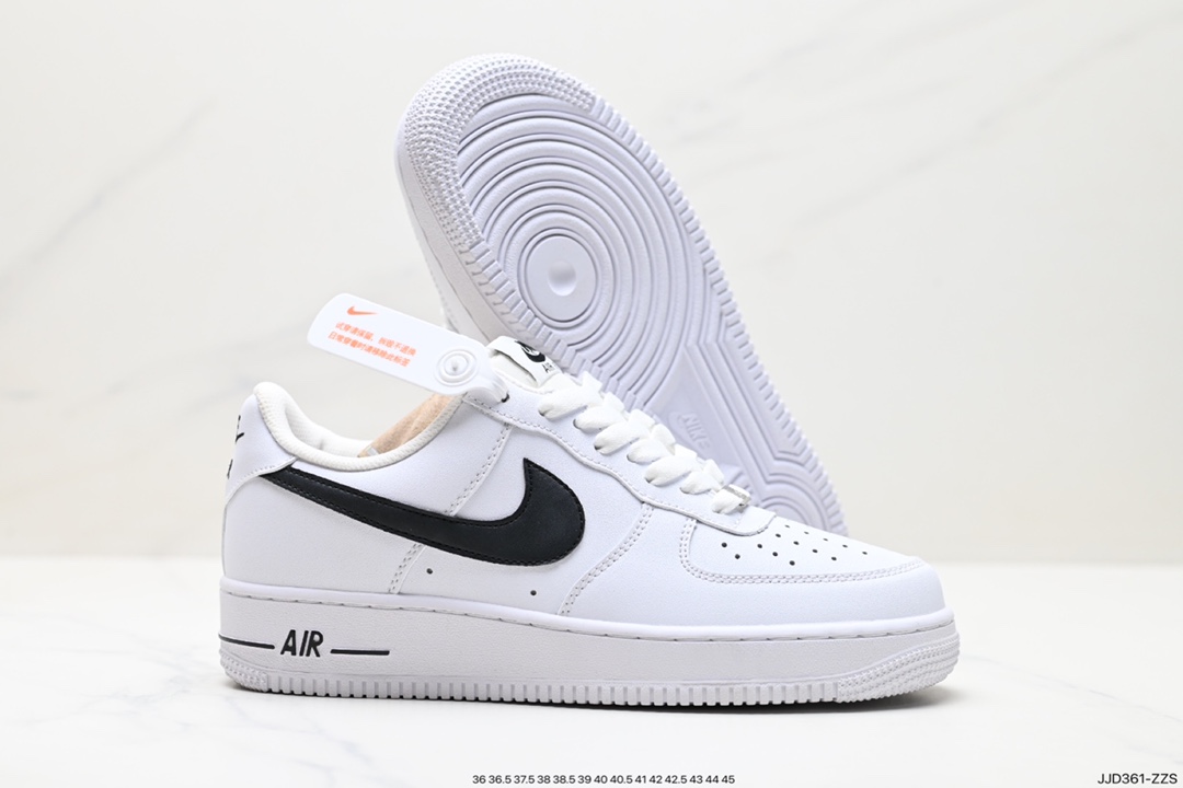 130 Nike Air Force 1 Low 白黑 空军一号低帮运动休闲板鞋 CJ0952-100