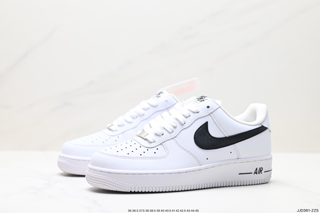 130 Nike Air Force 1 Low 白黑 空军一号低帮运动休闲板鞋 CJ0952-100