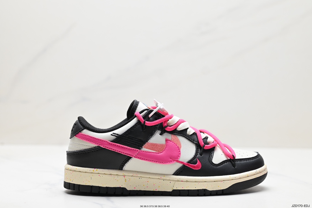 Nike Skateboard Shoes Best Luxury Replica
 Pink White Lychee Pattern Rubber Low Tops