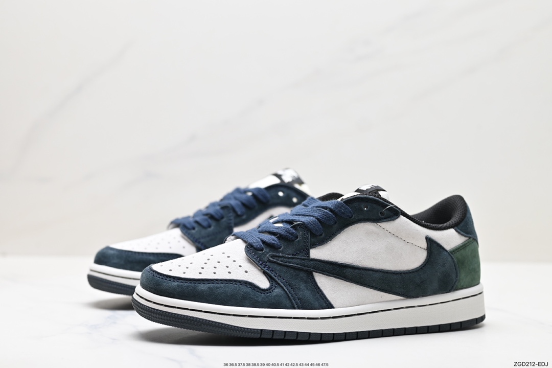 290 Travis Scott x Nike Air Jordan 1 Low OG SP”Black/Green Toe“AJ1乔丹一代篮球鞋 DM7866-819