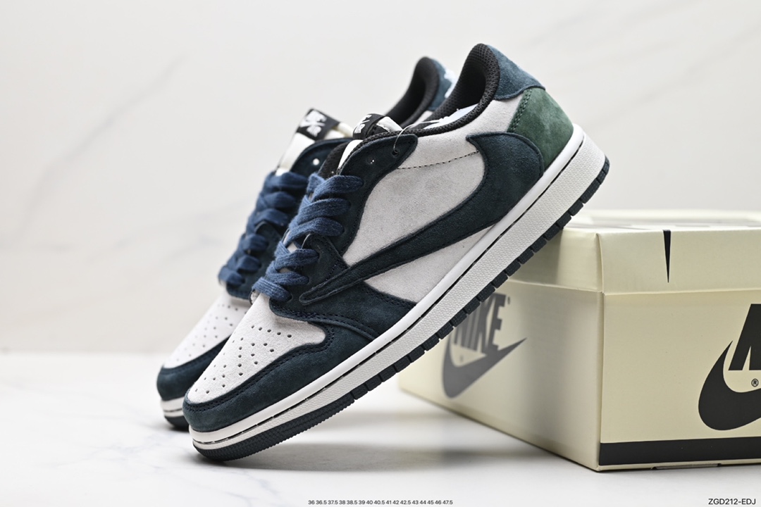 290 Travis Scott x Nike Air Jordan 1 Low OG SP”Black/Green Toe“AJ1乔丹一代篮球鞋 DM7866-819