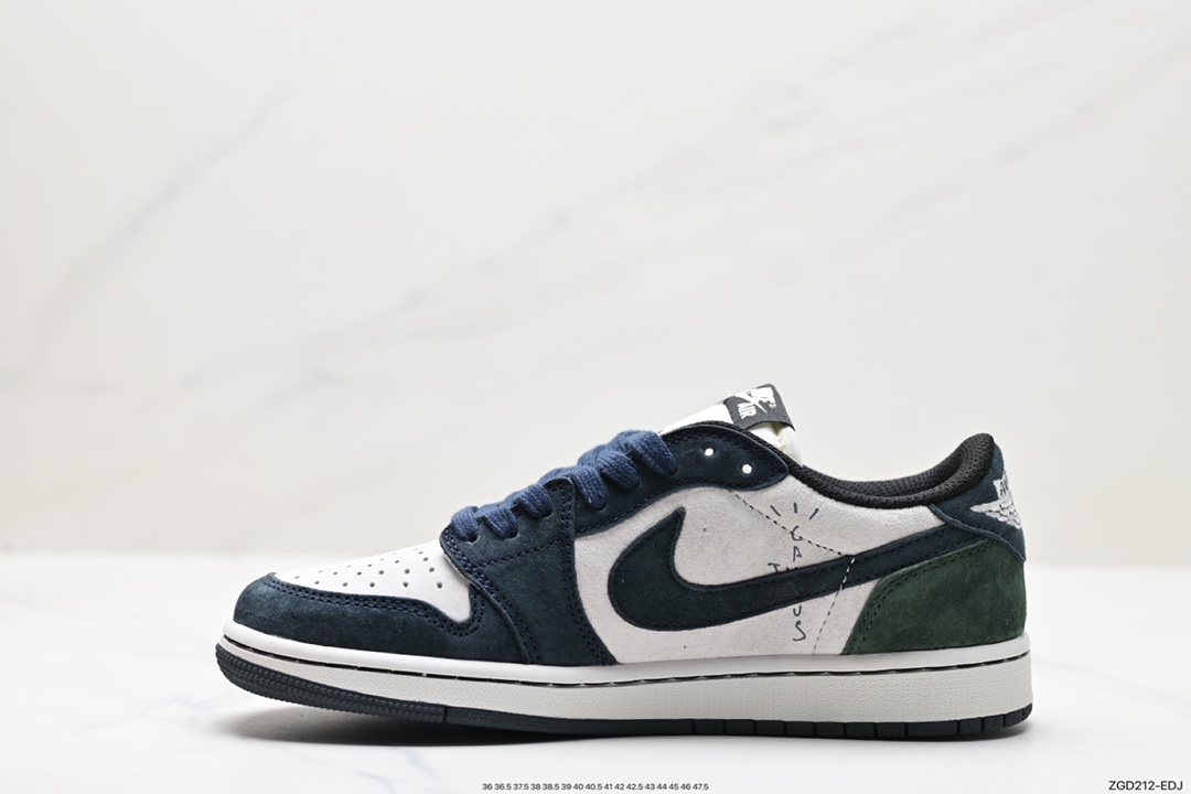 290 Travis Scott x Nike Air Jordan 1 Low OG SP”Black/Green Toe“AJ1乔丹一代篮球鞋 DM7866-819