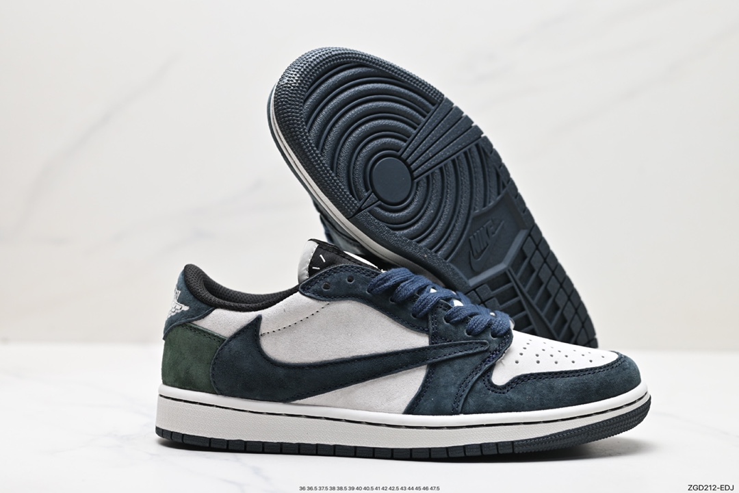 290 Travis Scott x Nike Air Jordan 1 Low OG SP”Black/Green Toe“AJ1乔丹一代篮球鞋 DM7866-819