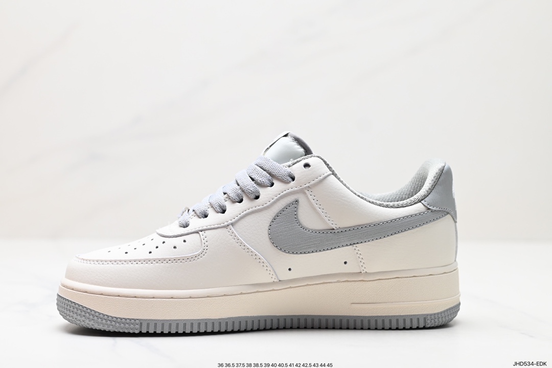 190 Nk Air Force 1'07 Low 米深灰配色 空军一号低帮休闲板鞋 NK6369-566