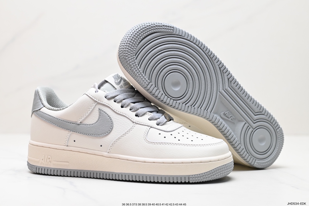 190 Nk Air Force 1'07 Low 米深灰配色 空军一号低帮休闲板鞋 NK6369-566