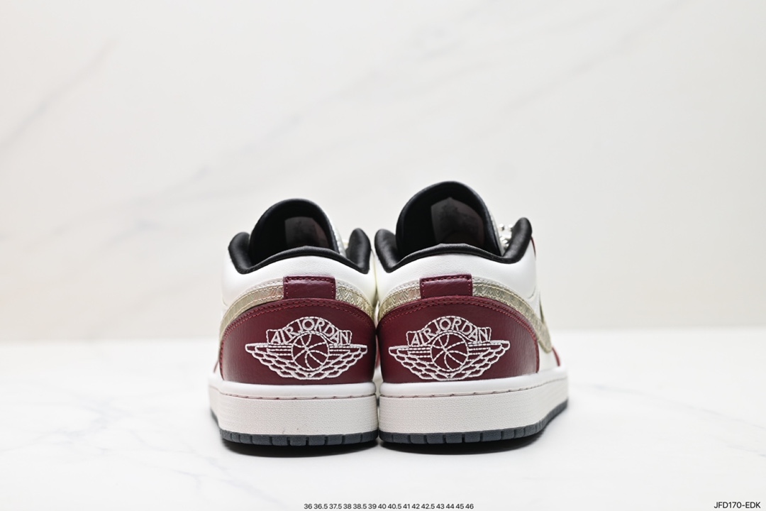 170 头层Air Jordan 1 Low ”Year of the Dragon” 白红黄  FJ5735-100