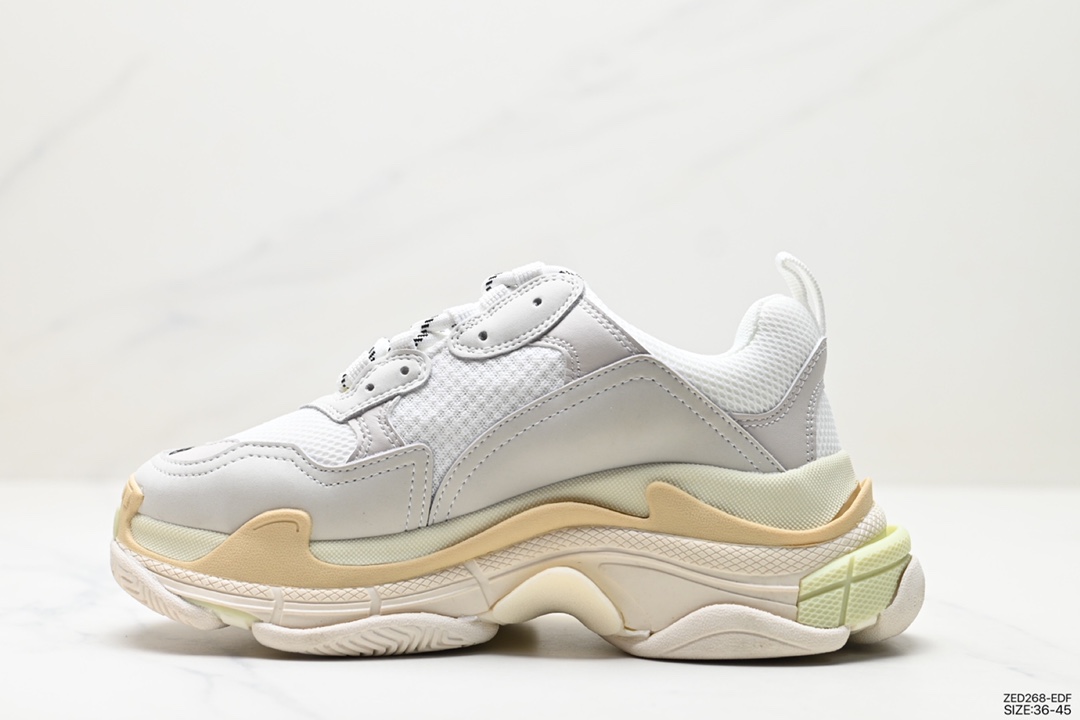 260 巴黎世家老爹鞋 解构主义完美诠释潮流新时尚Balenciaga Triple-S Sneaker 时装复古厚底 656686 W06G0 1001