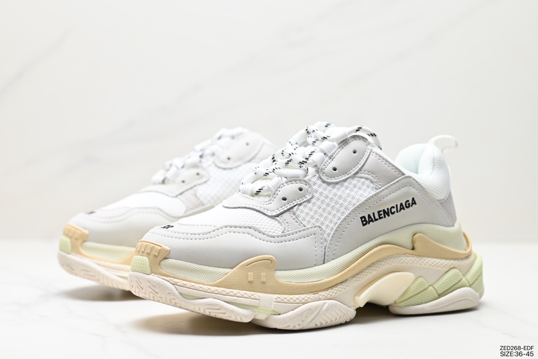 260 巴黎世家老爹鞋 解构主义完美诠释潮流新时尚Balenciaga Triple-S Sneaker 时装复古厚底 656686 W06G0 1001