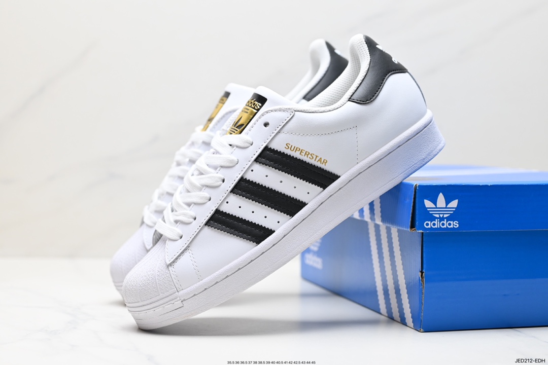 150 阿迪达斯Adidas三叶草 Originals Superstar”Sail/Green/Lace“贝壳头系列低帮 EG4958