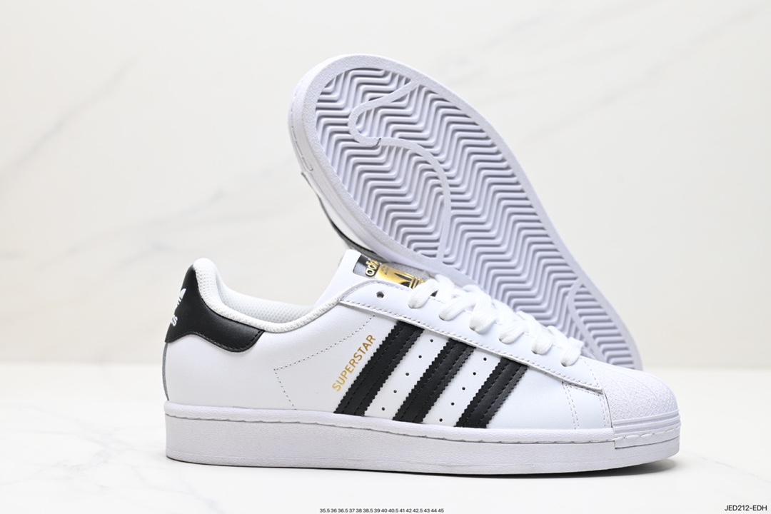 150 阿迪达斯Adidas三叶草 Originals Superstar”Sail/Green/Lace“贝壳头系列低帮 EG4958