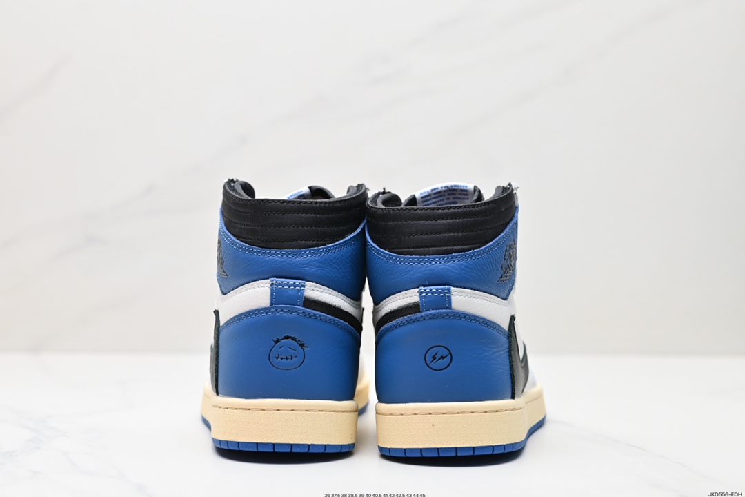 160 Travis Scott x Fragment x Air Jordan 1 Low“Military Blue”闪电倒钩高帮整鞋