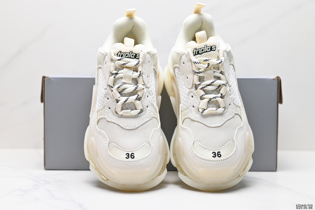 480 BALENCIAGA  Triple S 巴黎世家/Balenciaga 三代做旧厚底老爹鞋