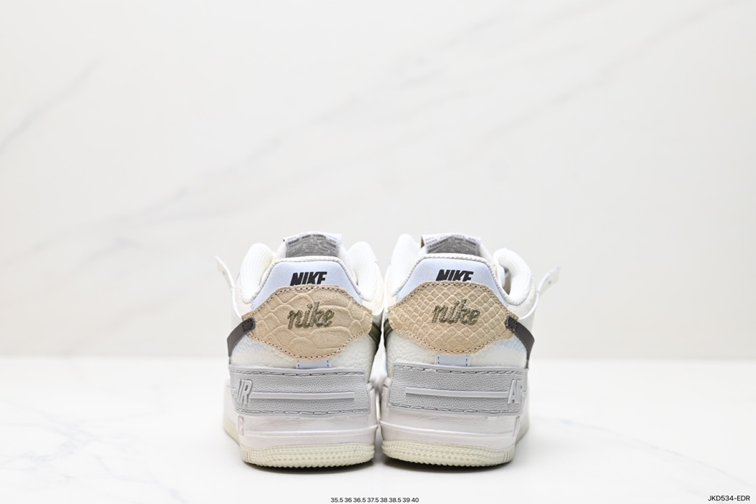 160 Nike WMNS Air Force 1 Shadow 马卡龙军空一号轻增量高低帮搭百板鞋 FD0804-100