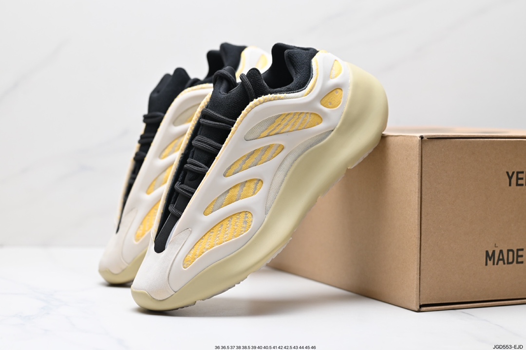 180 Kanye West x Adidas Yeezy 700 V3”Kyanite“低帮慢跑鞋“蛋壳白亚里蓝异形夜光”GY0260