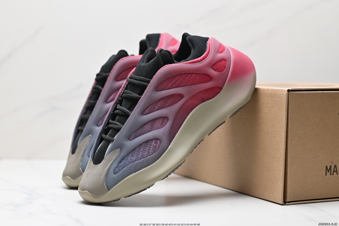 180 Kanye West x Adidas Yeezy 700 V3”Kyanite“低帮慢跑鞋“蛋壳白亚里蓝异形夜光”GY0260