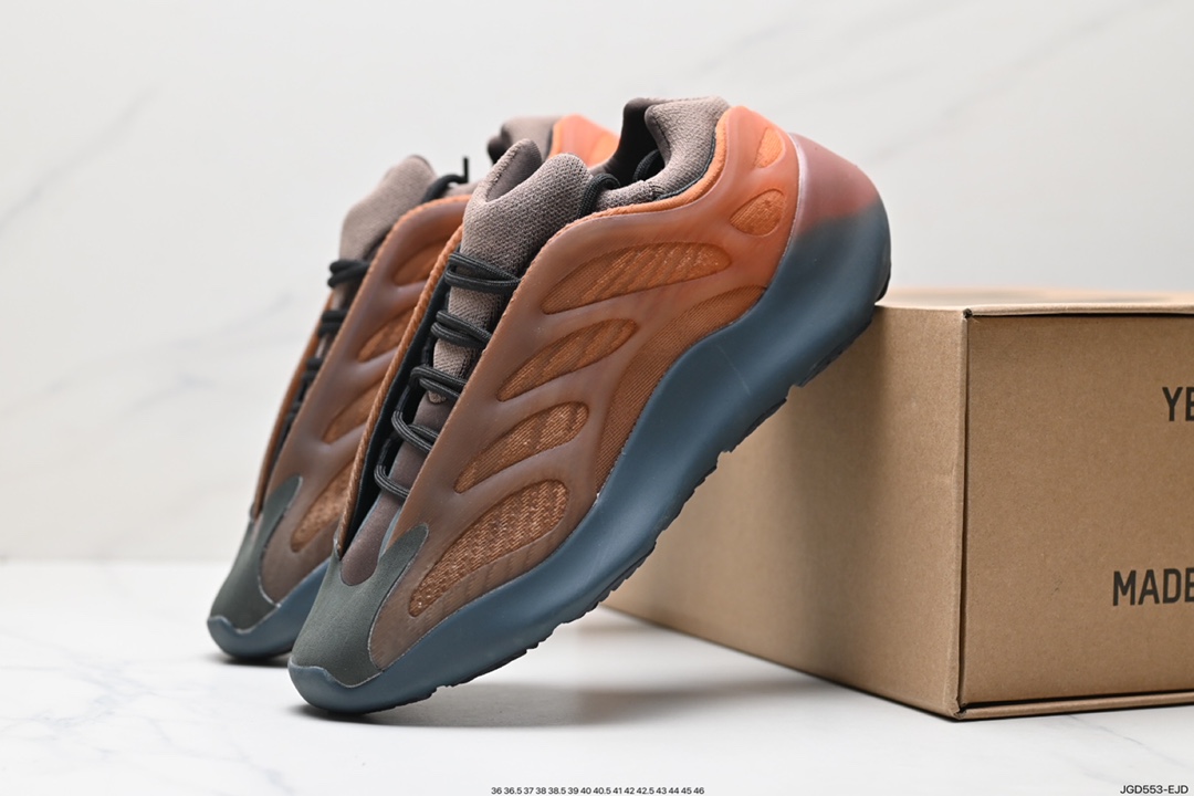 180 Kanye West x Adidas Yeezy 700 V3”Kyanite“低帮慢跑鞋“蛋壳白亚里蓝异形夜光”GY0260