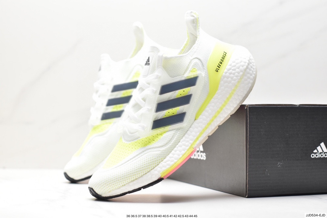 130 阿迪达斯Adidas Ultraboost DNA UB21全掌爆米花休闲运动跑鞋 S23863