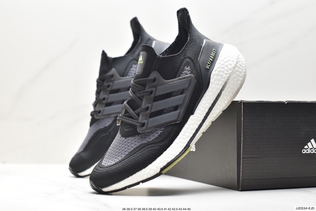 130 阿迪达斯Adidas Ultraboost DNA UB21全掌爆米花休闲运动跑鞋 S23863