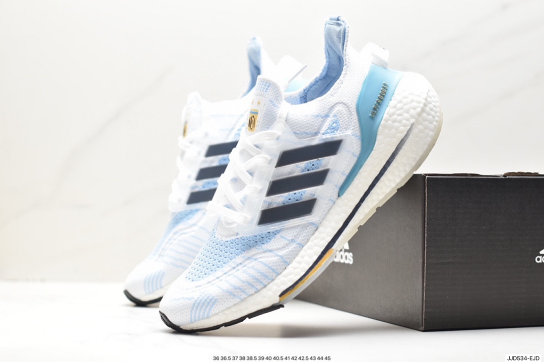 130 阿迪达斯Adidas Ultraboost DNA UB21全掌爆米花休闲运动跑鞋 S23863