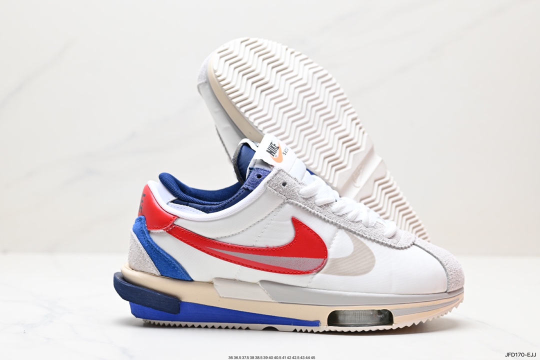 170 Sacai x  Air Zoom Cortez SP 4.0”Grey White”B.4.0系列慢跑鞋“厚布深灰白双钩子” DQ0581-001