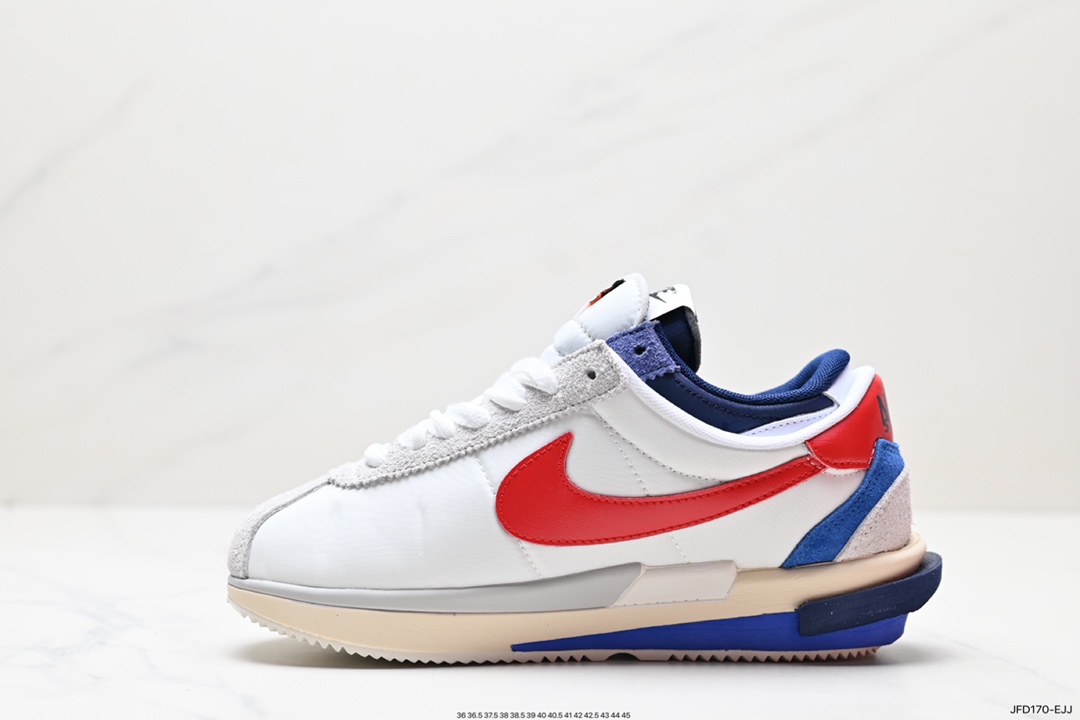 170 Sacai x  Air Zoom Cortez SP 4.0”Grey White”B.4.0系列慢跑鞋“厚布深灰白双钩子” DQ0581-001