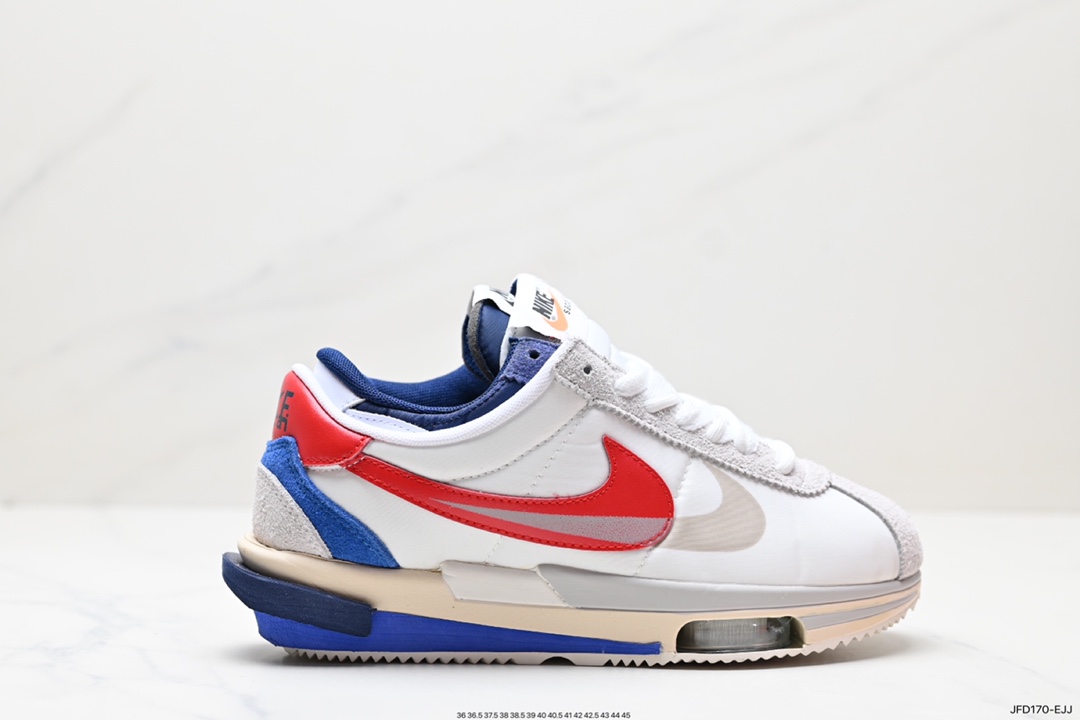 170 Sacai x  Air Zoom Cortez SP 4.0”Grey White”B.4.0系列慢跑鞋“厚布深灰白双钩子” DQ0581-001