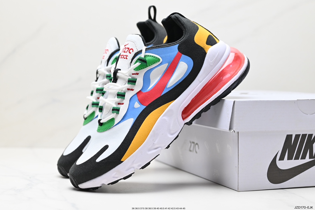 140 耐克Nike Air Max 270 React QP "White/Light Blue"270慢跑鞋 CI3866-004