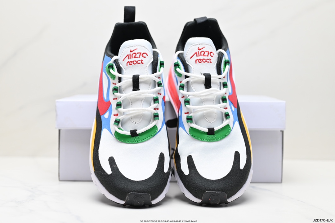 140 耐克Nike Air Max 270 React QP "White/Light Blue"270慢跑鞋 CI3866-004