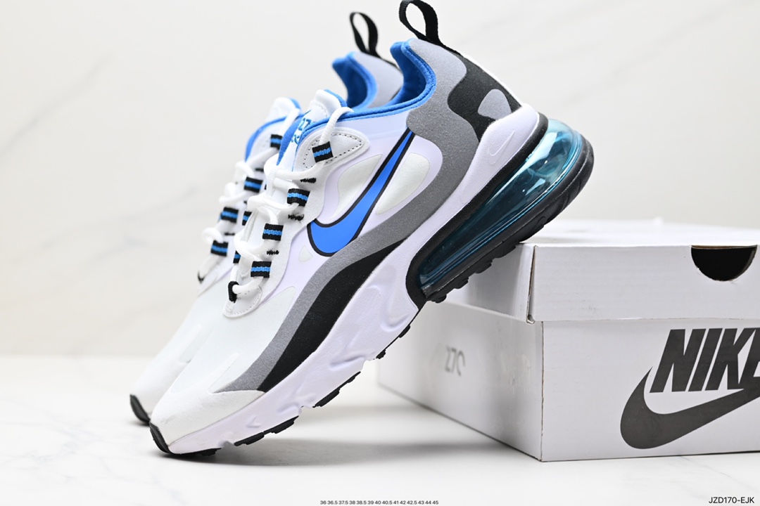 140 耐克Nike Air Max 270 React QP "White/Light Blue"270瑞亚慢跑鞋 CI3866-004