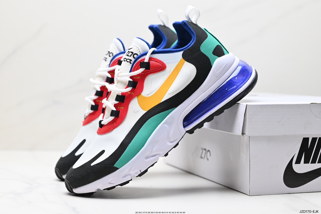 140 耐克Nike Air Max 270 React QP "White/Light Blue"270瑞亚慢跑鞋 CI3866-004