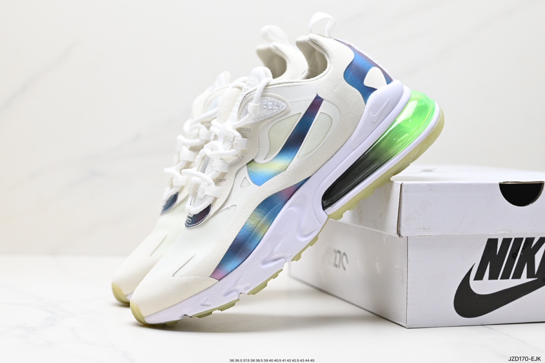 140 耐克Nike Air Max 270 React QP "White/Light Blue"270瑞亚慢跑鞋 CI3866-004