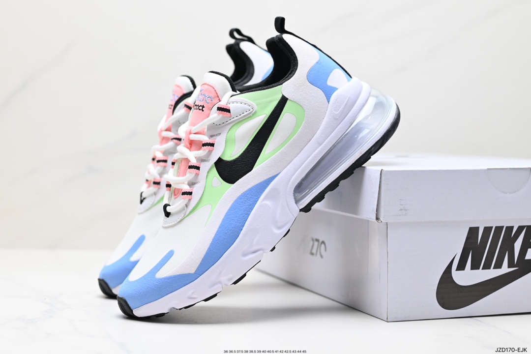 140 耐克Nike Air Max 270 React QP "White/Light Blue"270瑞亚慢跑鞋 CI3866-004