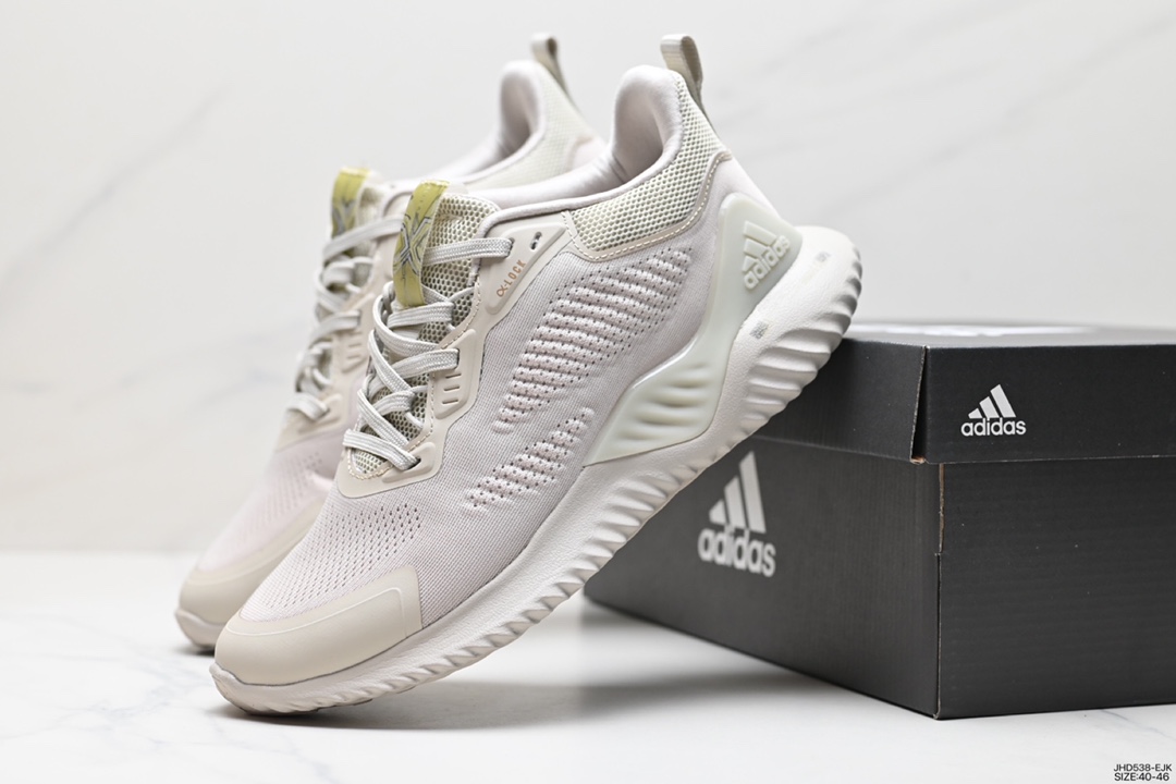 190 阿迪 AlphaBounce  Beyond Q4阿尔法10代 网面休闲跑步鞋 HP2636