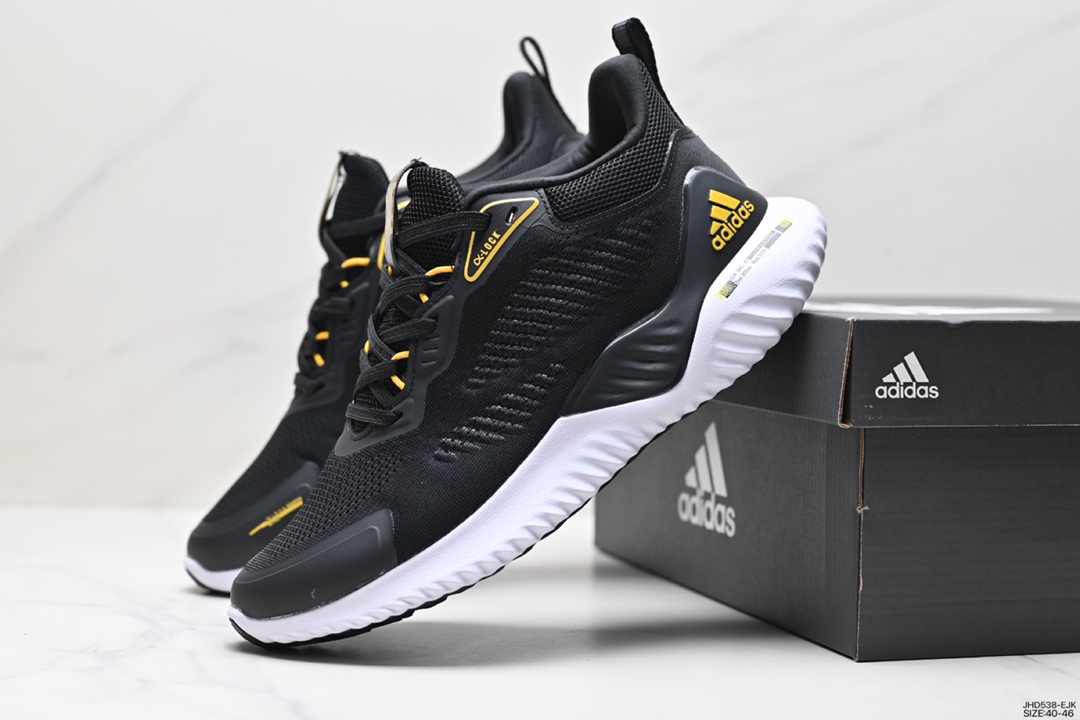 190 阿迪 AlphaBounce  Beyond Q4阿尔法10代 网面休闲跑步鞋 HP2636