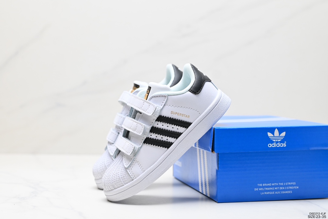 100 阿迪达斯Adidas三叶草童鞋Originals Superstar Supercolor Cf C贝壳头板鞋 B27139