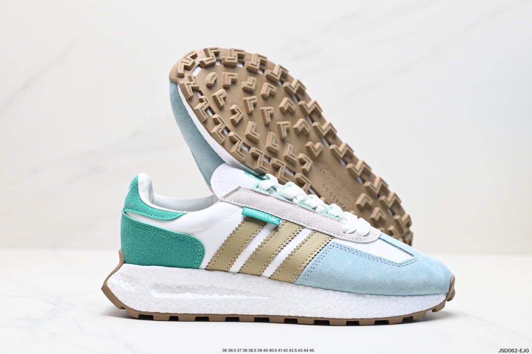 200 阿迪达斯adidas Racing E5 Boost Prototype  速度轻盈复古系列 百搭透气运动慢跑鞋 IH3407