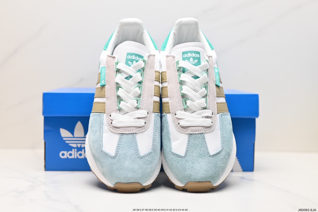 200 阿迪达斯adidas Racing E5 Boost Prototype  速度轻盈复古系列 百搭透气运动慢跑鞋 IH3407