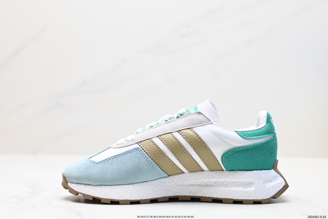 200 阿迪达斯adidas Racing E5 Boost Prototype  速度轻盈复古系列 百搭透气运动慢跑鞋 IH3407