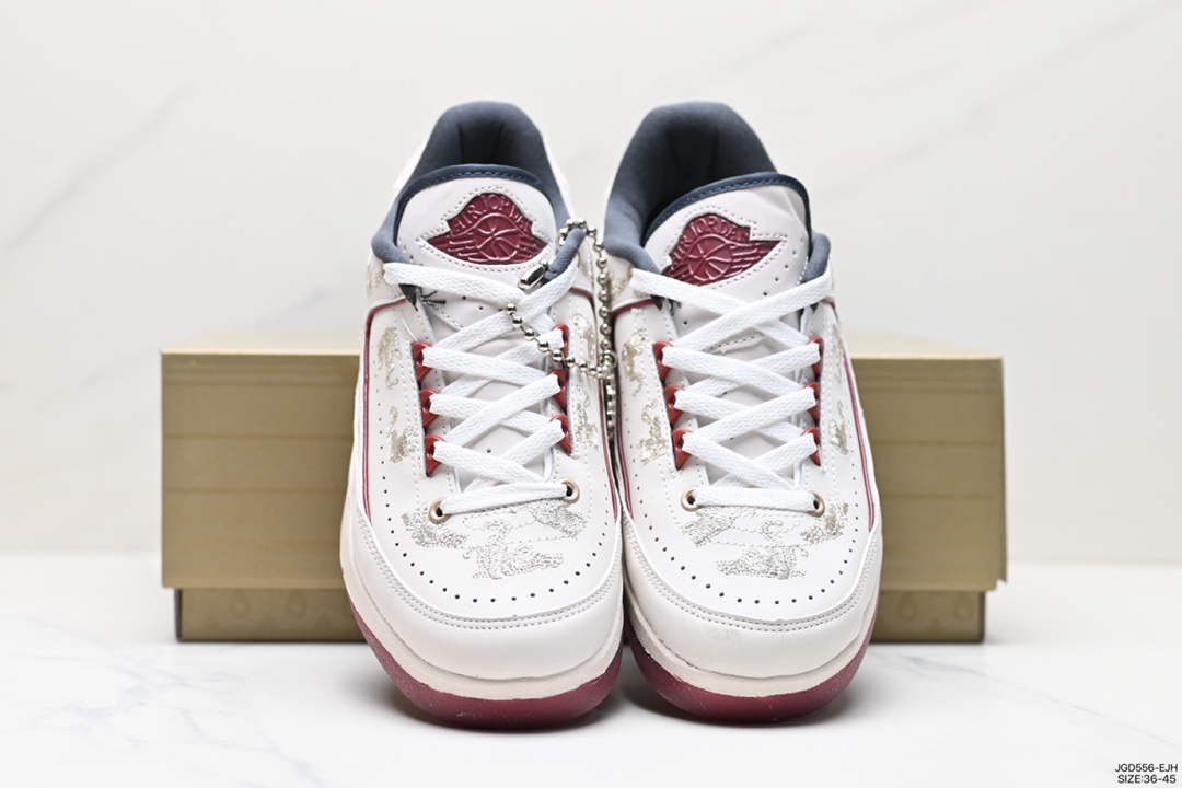 180 shelflife x Jordan Air Jordan 2 retro low潮流 轻便 低帮 复古篮球鞋 FJ3468-100