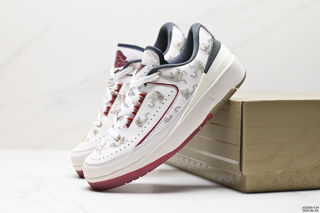 180 shelflife x Jordan Air Jordan 2 retro low潮流 轻便 低帮 复古篮球鞋 FJ3468-100