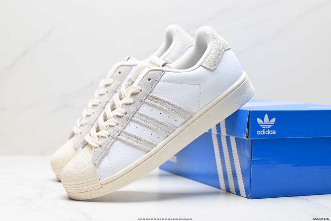 120 阿迪达斯Adidas三叶草 Originals Superstar”Sail/Green/Lace“贝壳头板鞋 GW4441