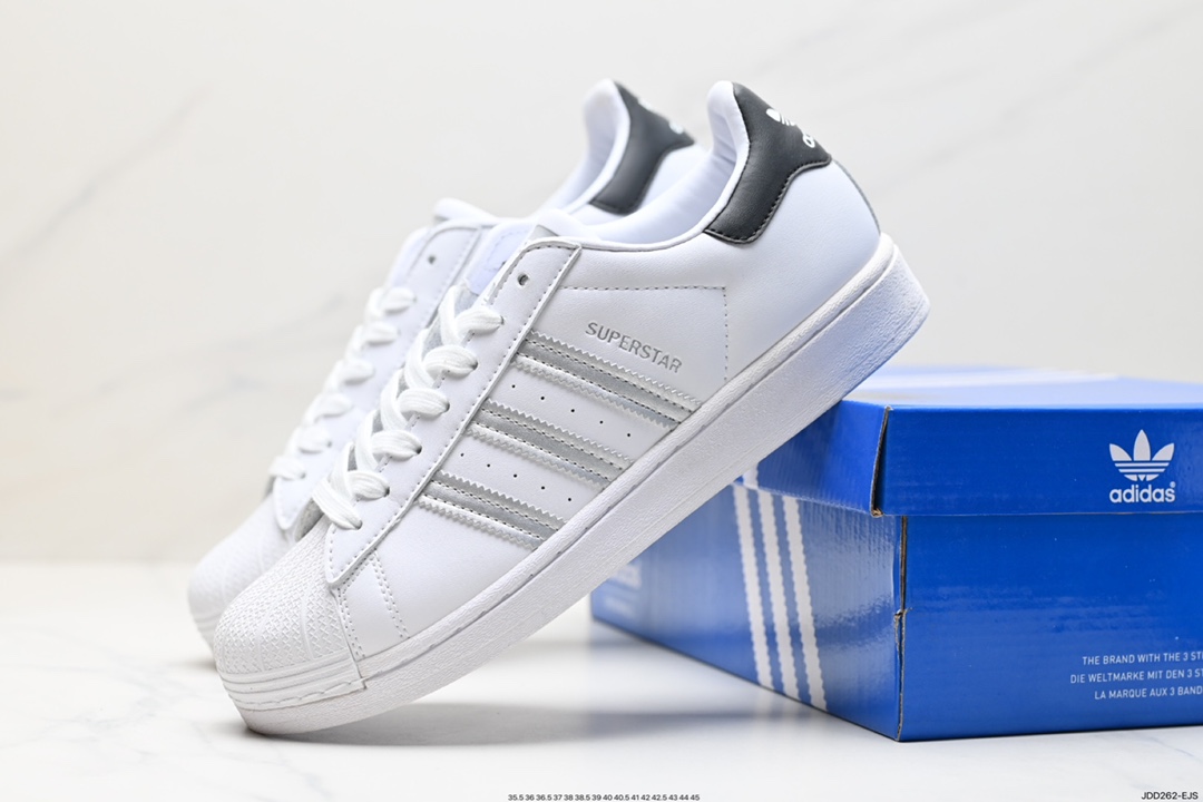 120 阿迪达斯Adidas三叶草 Originals Superstar”Sail/Green/Lace“贝壳头板鞋 GW4441