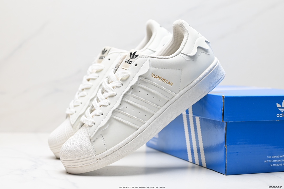 120 阿迪达斯Adidas三叶草 Originals Superstar”Sail/Green/Lace“贝壳头板鞋 GW4441