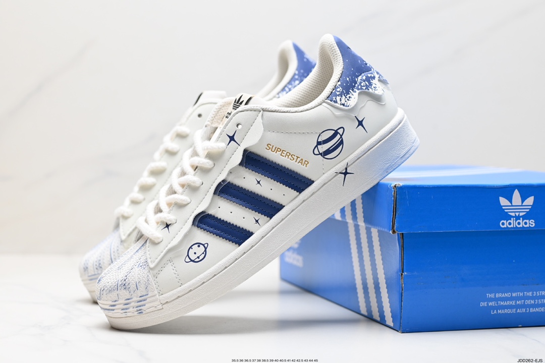 120 阿迪达斯Adidas三叶草 Originals Superstar”Sail/Green/Lace“贝壳头板鞋 GW4441